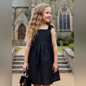 Charming Black Polka Dot Kids Dress
